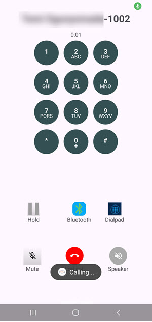 Image: Audio Call in Progress