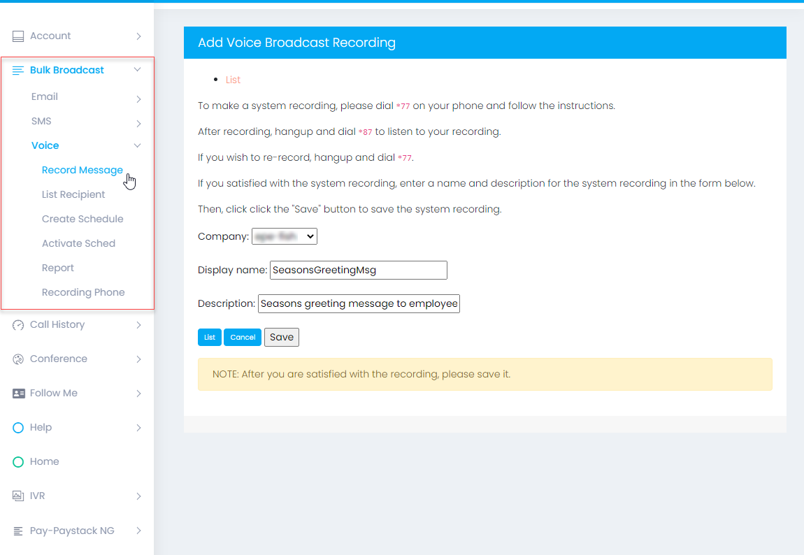 Diagram: Bulk Broadcast Services